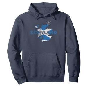 Scotland Map Saltire Flag Scottish Heritage Hoodie Vintage Country Pride