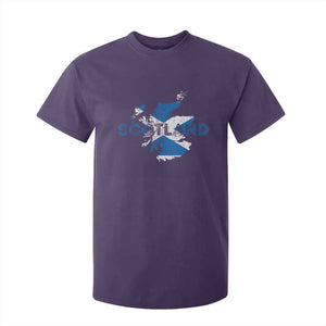 Scotland Map Saltire Flag Scottish Heritage T Shirt For Kid Vintage Country Pride