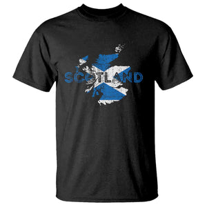 Scotland Map Saltire Flag Scottish Heritage T Shirt Vintage Country Pride