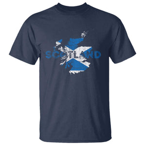 Scotland Map Saltire Flag Scottish Heritage T Shirt Vintage Country Pride