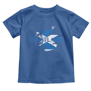 Scotland Map Saltire Flag Scottish Heritage Toddler T Shirt Vintage Country Pride