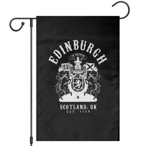 Edinburgh Scotland UK Est 1130 Garden Flag Royal Coat of Arms In Defens Historic Crest Graphic