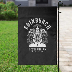 Edinburgh Scotland UK Est 1130 Garden Flag Royal Coat of Arms In Defens Historic Crest Graphic