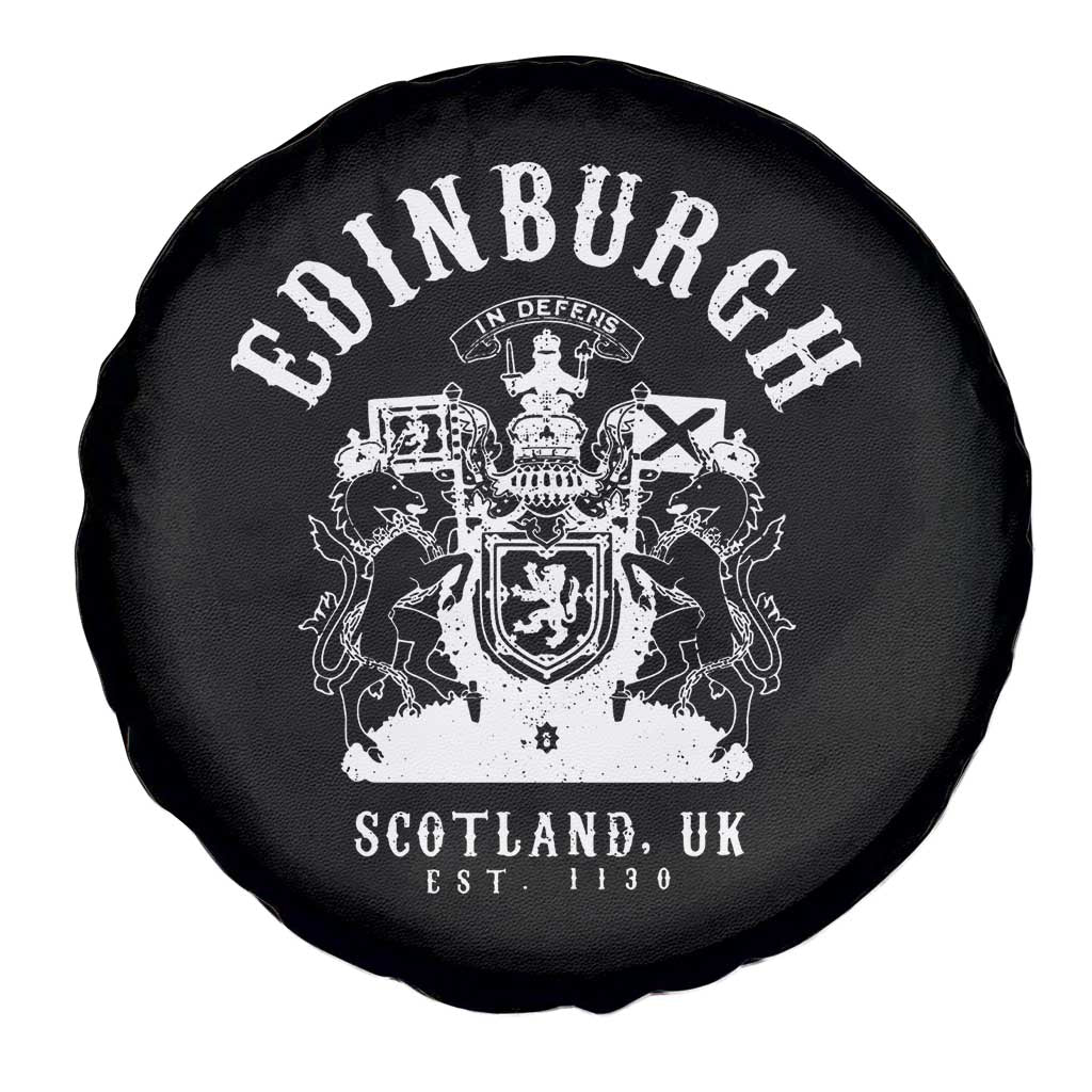 Edinburgh Scotland UK Est 1130 Spare Tire Cover Royal Coat of Arms In Defens Historic Crest Graphic