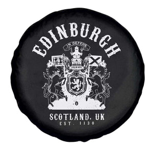 Edinburgh Scotland UK Est 1130 Spare Tire Cover Royal Coat of Arms In Defens Historic Crest Graphic