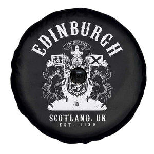 Edinburgh Scotland UK Est 1130 Spare Tire Cover Royal Coat of Arms In Defens Historic Crest Graphic