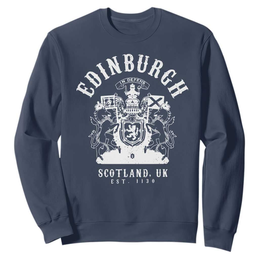 Edinburgh Scotland UK Est 1130 Sweatshirt Royal Coat of Arms In Defens Historic Crest Graphic