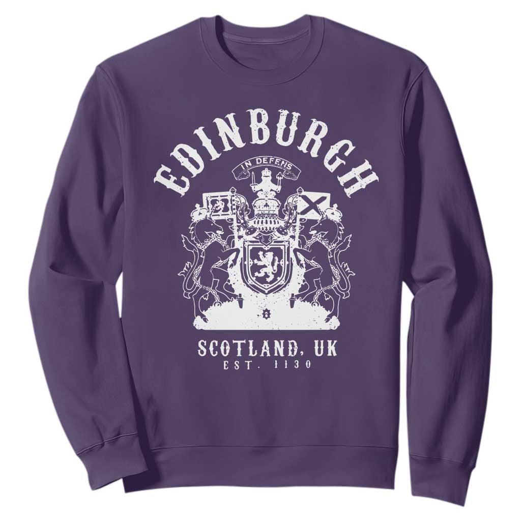 Edinburgh Scotland UK Est 1130 Sweatshirt Royal Coat of Arms In Defens Historic Crest Graphic