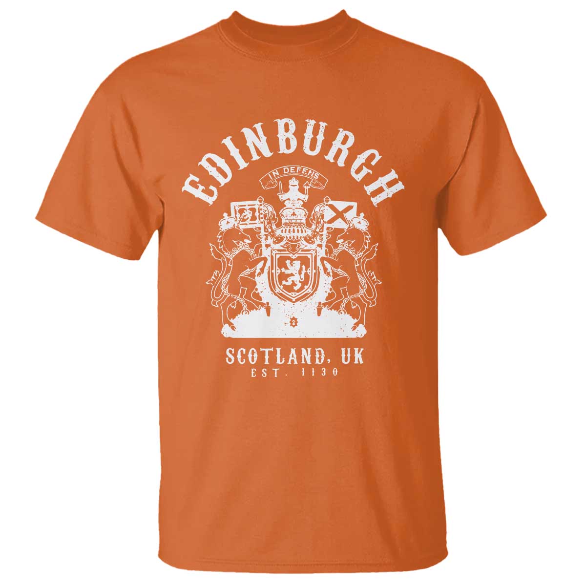 Edinburgh Scotland UK Est 1130 T Shirt Royal Coat of Arms In Defens Historic Crest Graphic