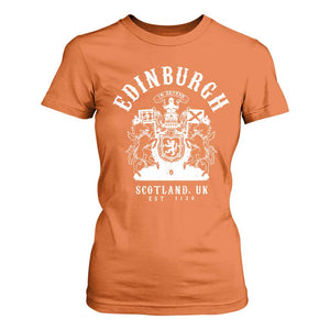 Edinburgh Scotland UK Est 1130 T Shirt For Women Royal Coat of Arms In Defens Historic Crest Graphic