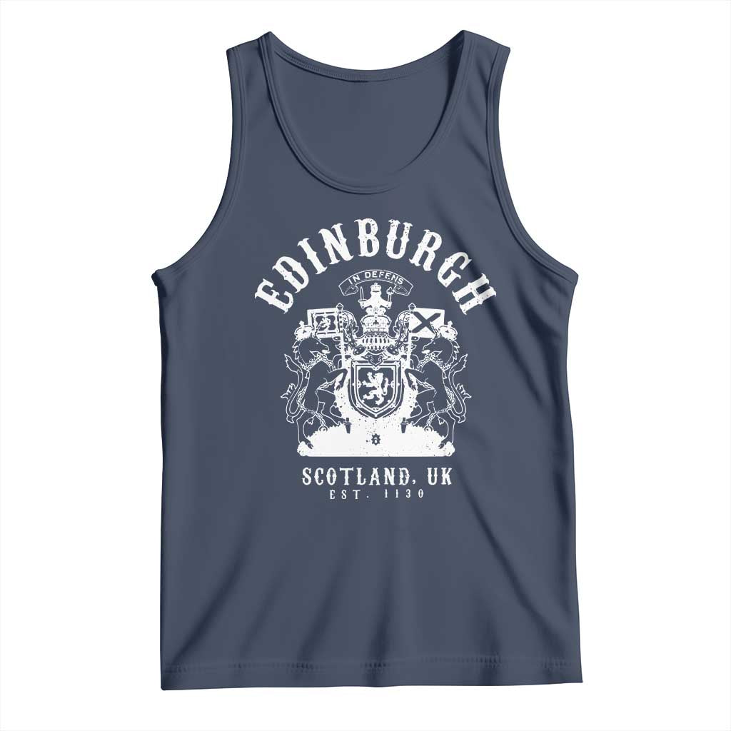 Edinburgh Scotland UK Est 1130 Tank Top Royal Coat of Arms In Defens Historic Crest Graphic