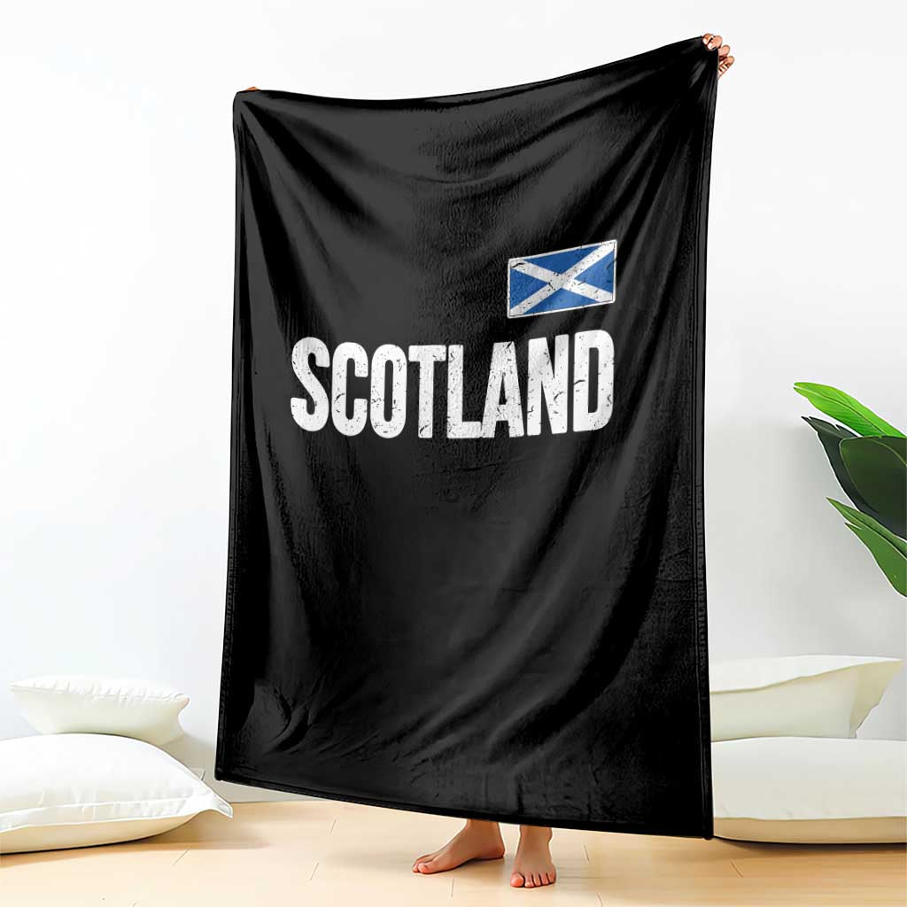 Scotland Saltire Flag Minimalist Athletic College Style Throw Blanket