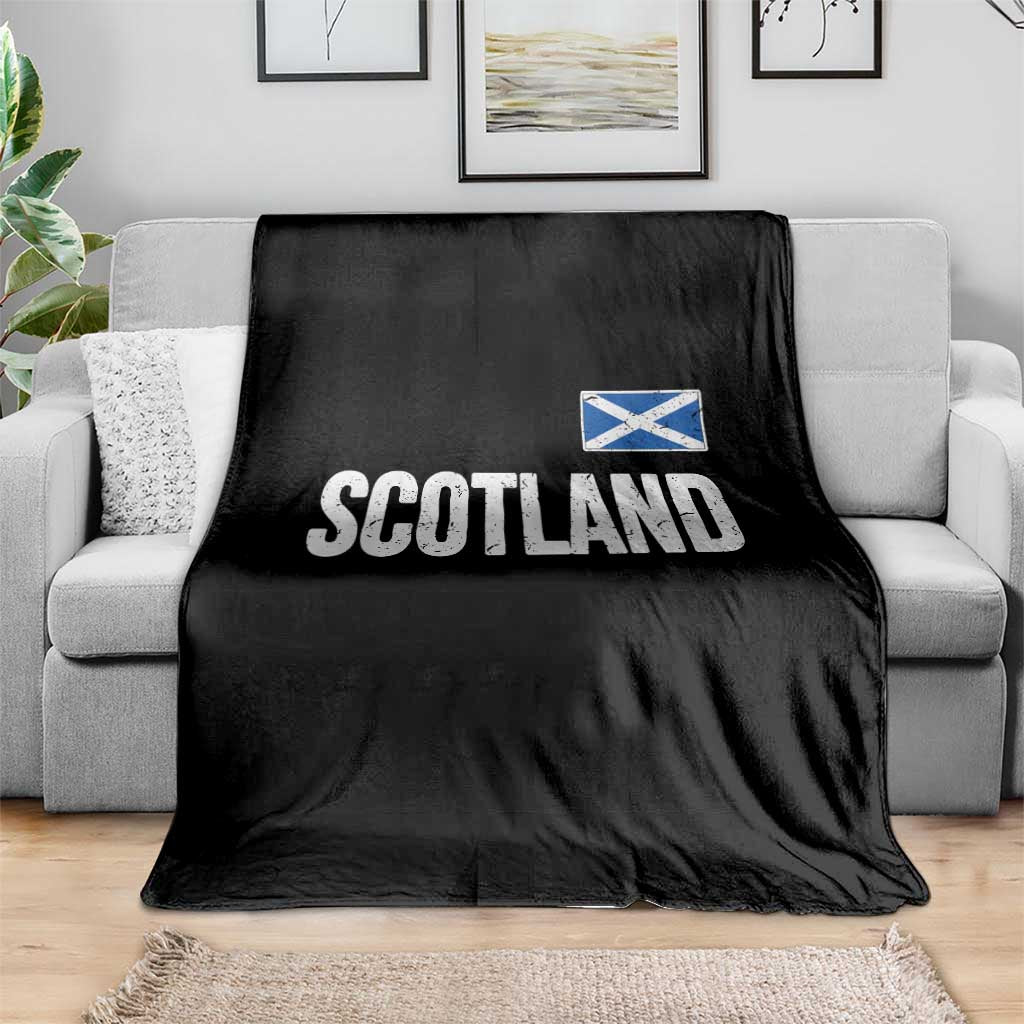 Scotland Saltire Flag Minimalist Athletic College Style Throw Blanket