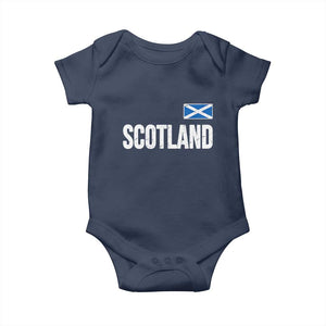 Scotland Saltire Flag Minimalist Athletic College Style Baby Onesie