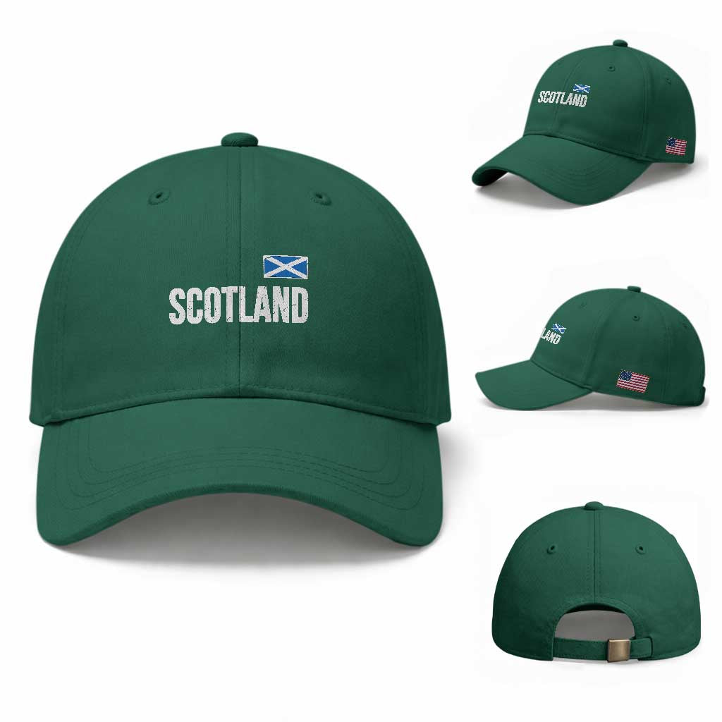Scotland Saltire Flag Minimalist Athletic College Style Baseball Cap