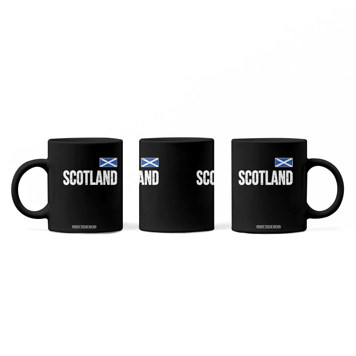 Scotland Saltire Flag Minimalist Athletic College Style Coffee Mug