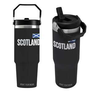 Scotland Saltire Flag Minimalist Athletic College Style Flip Straw Tumbler