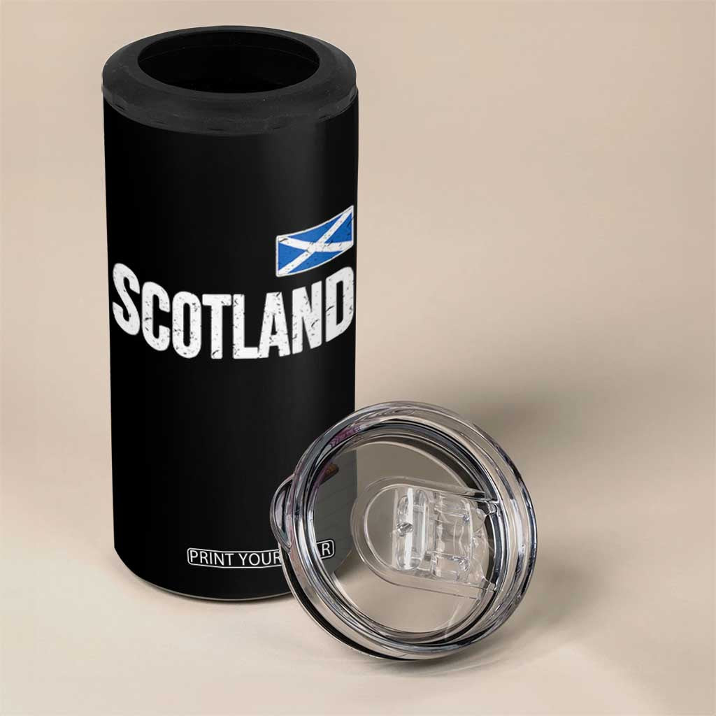 Scotland Saltire Flag Minimalist Athletic College Style 4 in 1 Can Cooler Tumbler