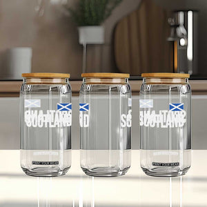 Scotland Saltire Flag Minimalist Athletic College Style Glass Can