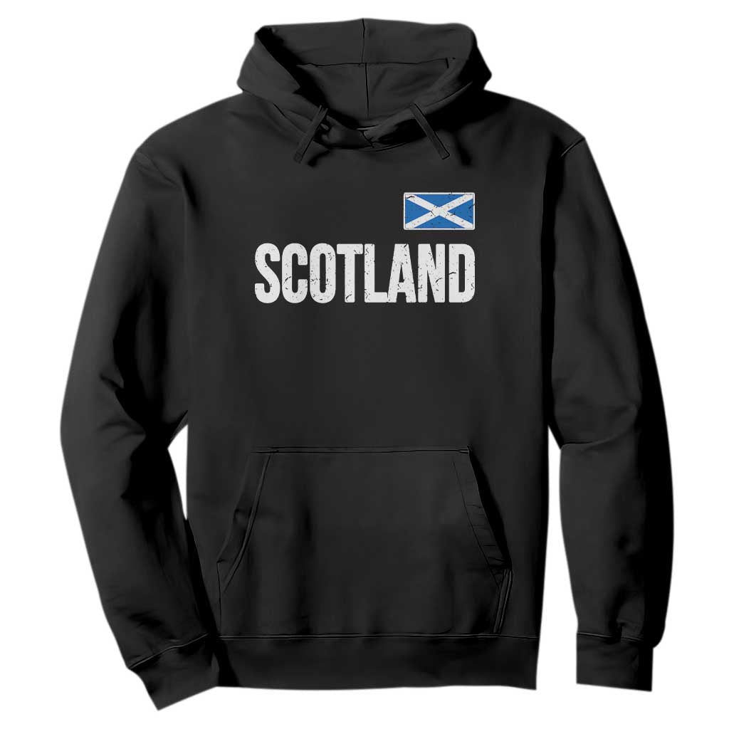 Scotland Saltire Flag Minimalist Athletic College Style Hoodie