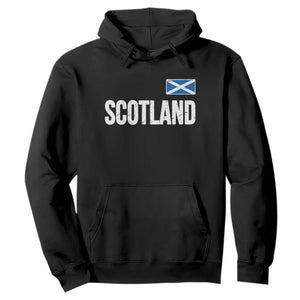 Scotland Saltire Flag Minimalist Athletic College Style Hoodie