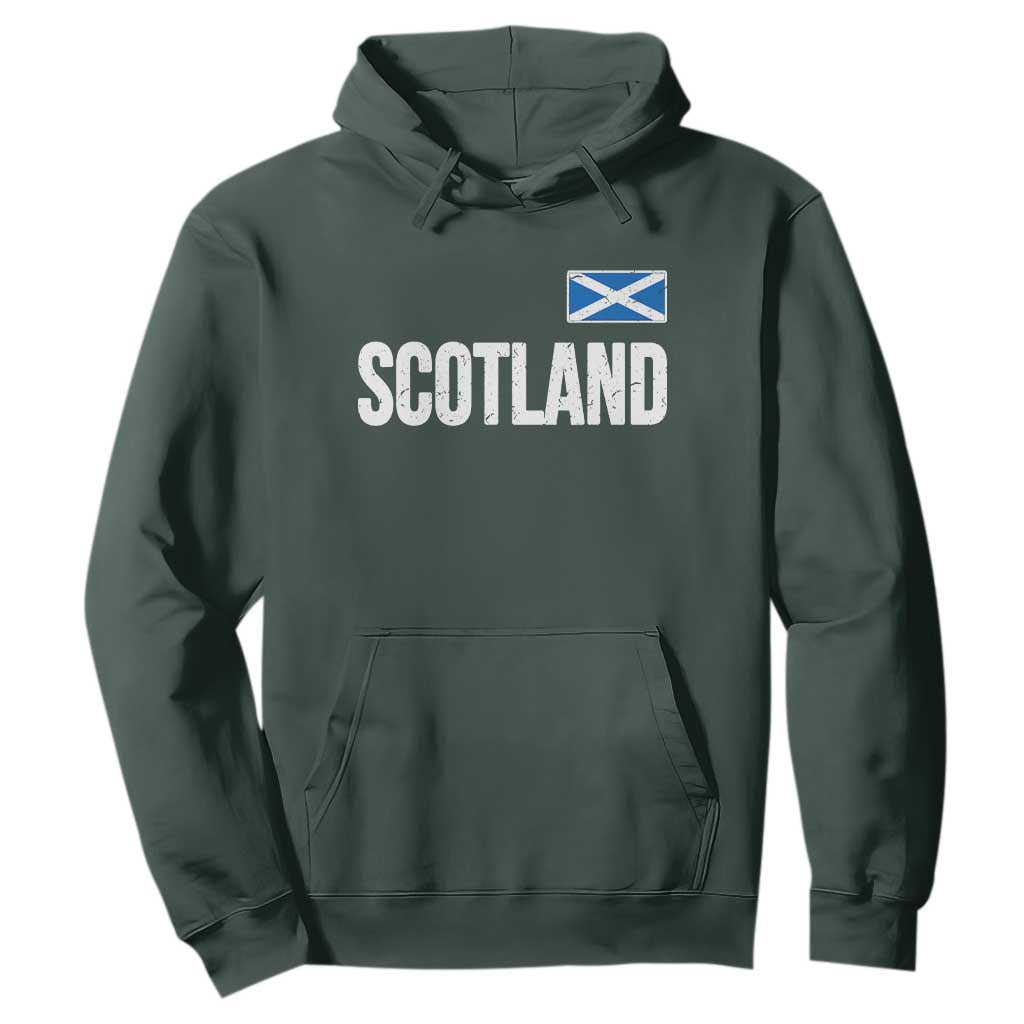 Scotland Saltire Flag Minimalist Athletic College Style Hoodie