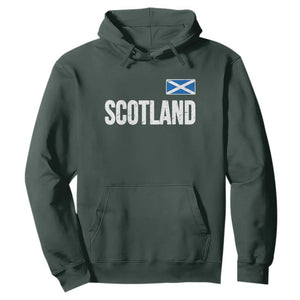 Scotland Saltire Flag Minimalist Athletic College Style Hoodie