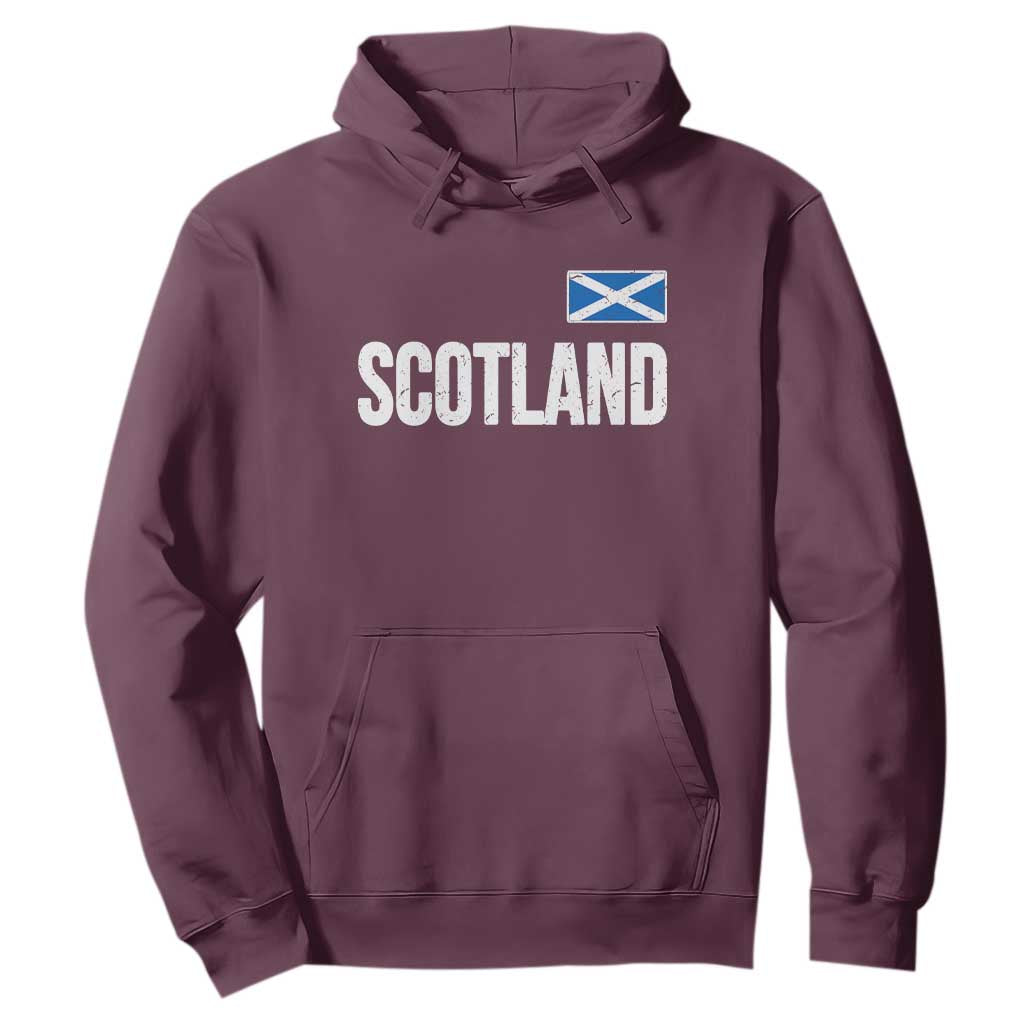 Scotland Saltire Flag Minimalist Athletic College Style Hoodie