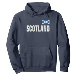 Scotland Saltire Flag Minimalist Athletic College Style Hoodie