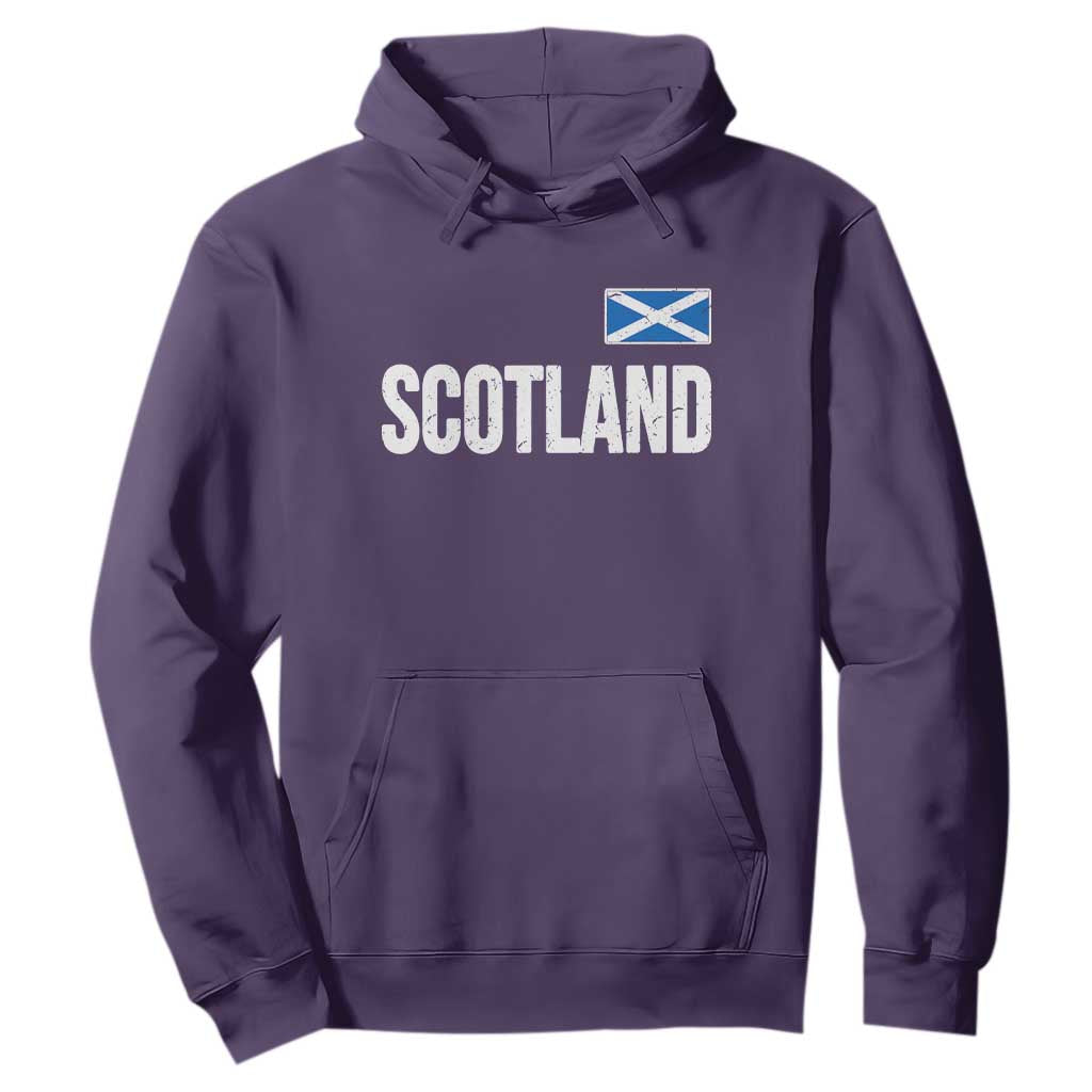 Scotland Saltire Flag Minimalist Athletic College Style Hoodie