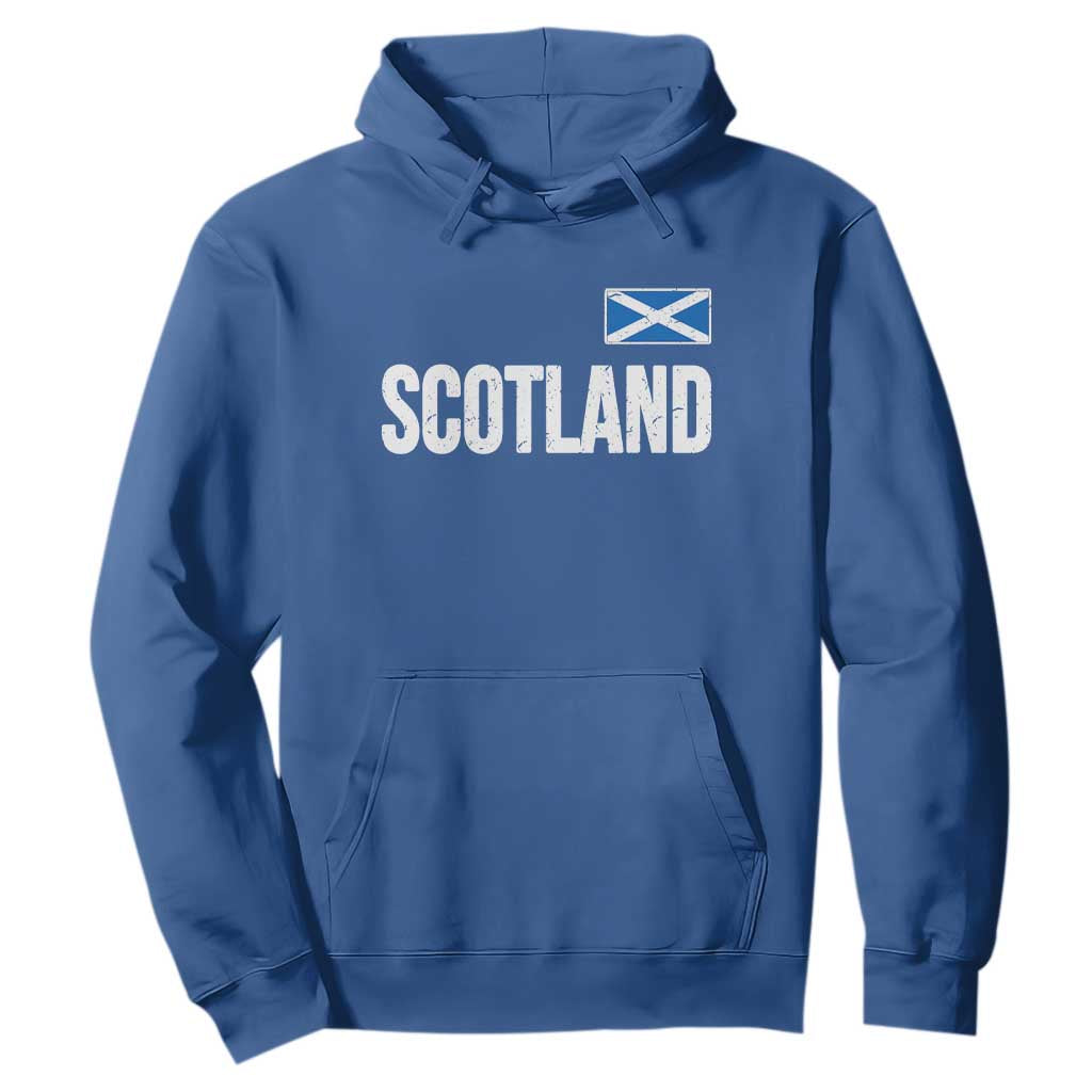 Scotland Saltire Flag Minimalist Athletic College Style Hoodie