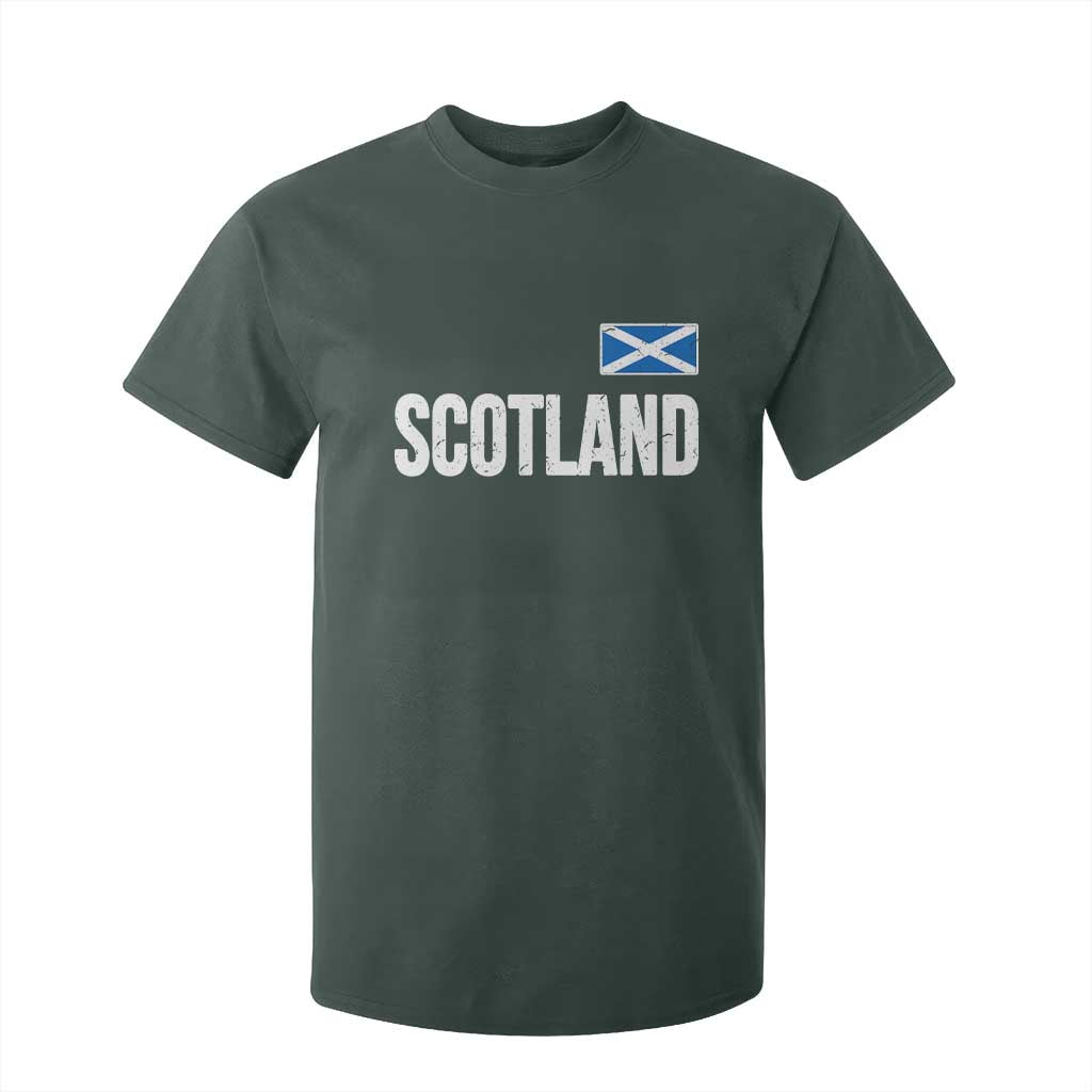 Scotland Saltire Flag Minimalist Athletic College Style T Shirt For Kid