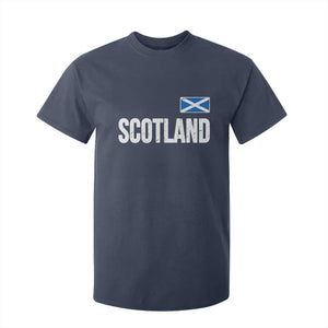 Scotland Saltire Flag Minimalist Athletic College Style T Shirt For Kid