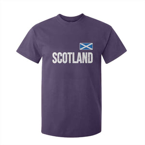 Scotland Saltire Flag Minimalist Athletic College Style T Shirt For Kid