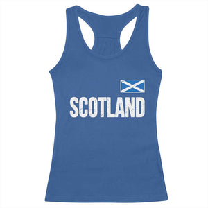 Scotland Saltire Flag Minimalist Athletic College Style Racerback Tank Top