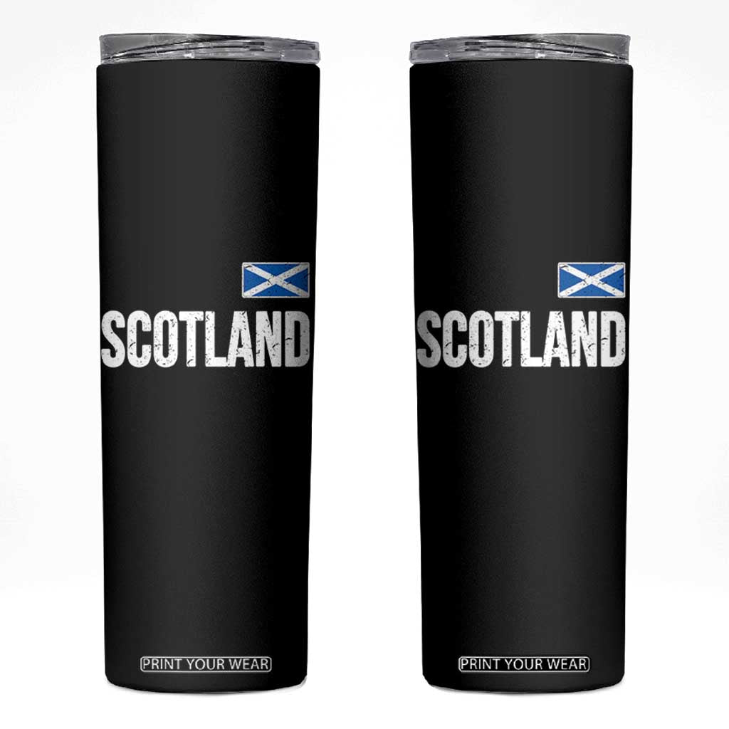 Scotland Saltire Flag Minimalist Athletic College Style Skinny Tumbler