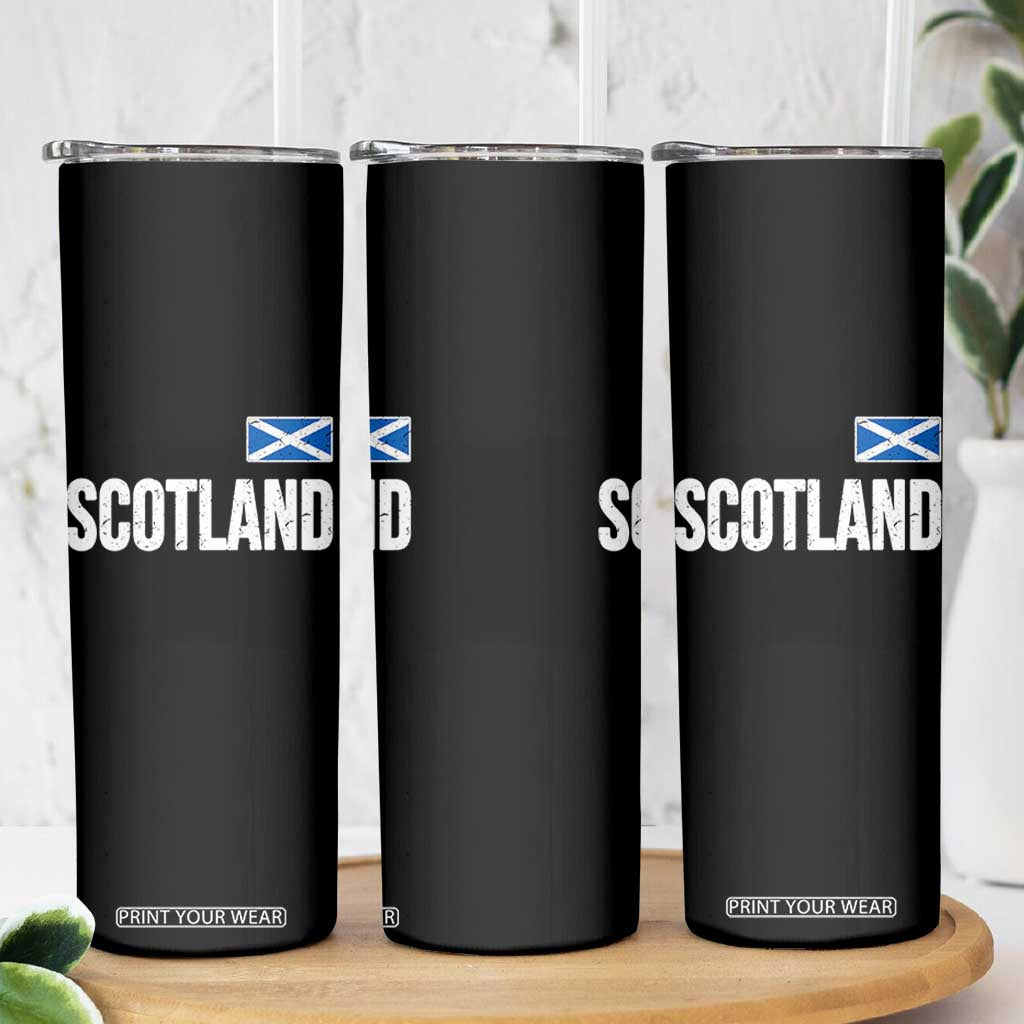 Scotland Saltire Flag Minimalist Athletic College Style Skinny Tumbler