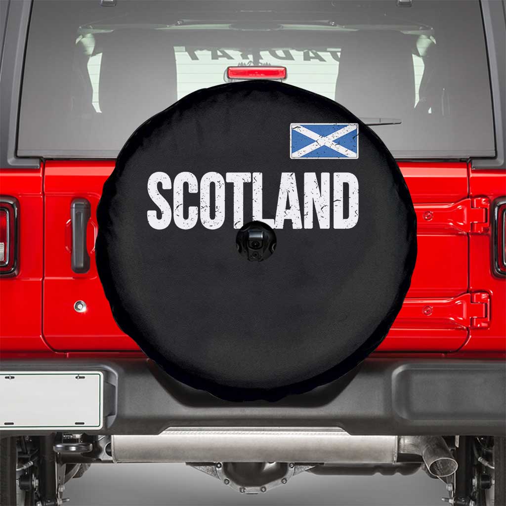 Scotland Saltire Flag Minimalist Athletic College Style Spare Tire Cover