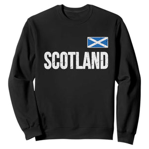 Scotland Saltire Flag Minimalist Athletic College Style Sweatshirt