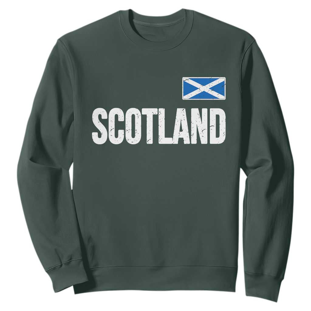 Scotland Saltire Flag Minimalist Athletic College Style Sweatshirt
