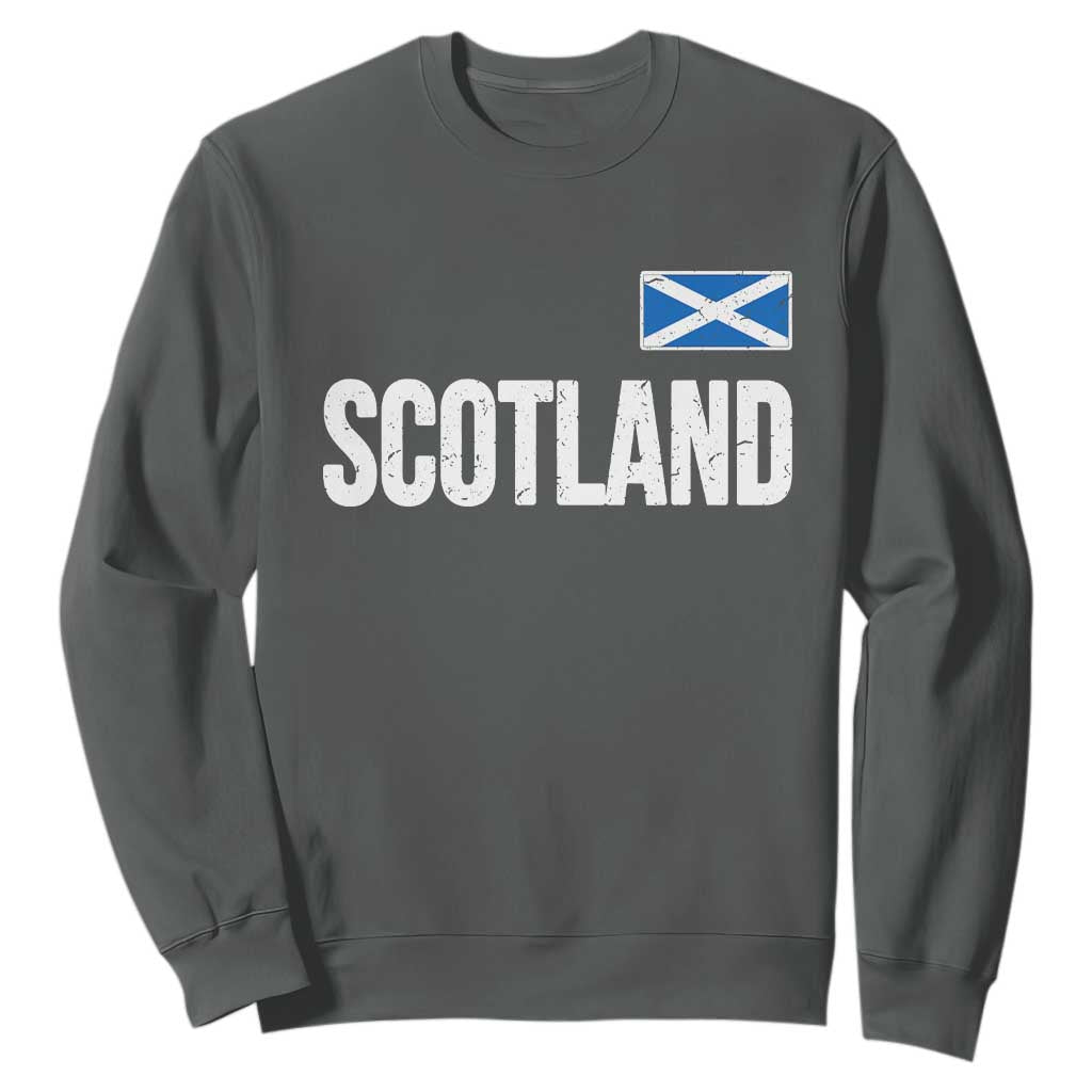 Scotland Saltire Flag Minimalist Athletic College Style Sweatshirt