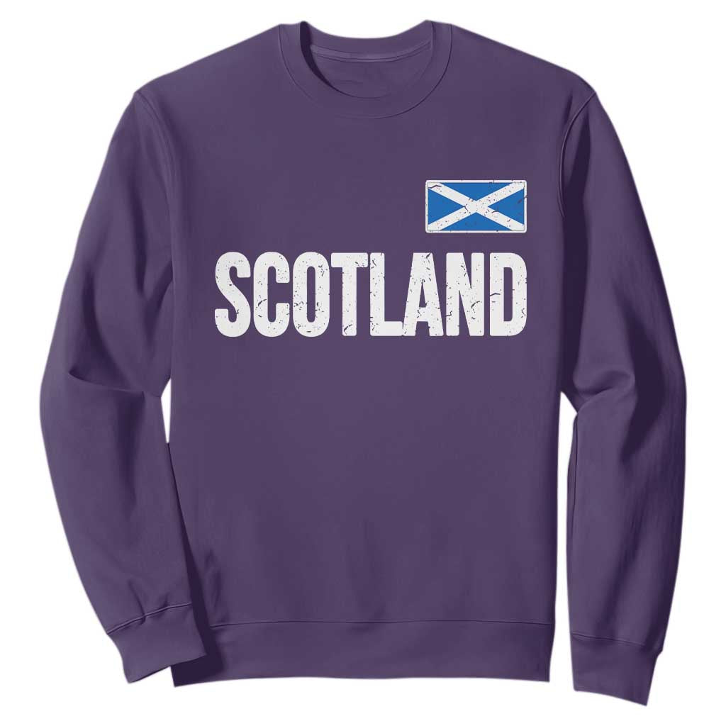 Scotland Saltire Flag Minimalist Athletic College Style Sweatshirt