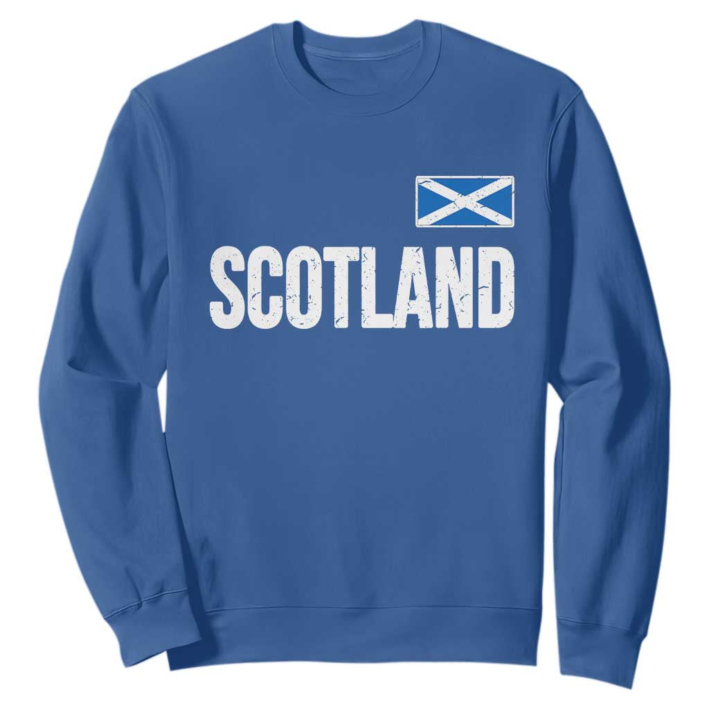 Scotland Saltire Flag Minimalist Athletic College Style Sweatshirt