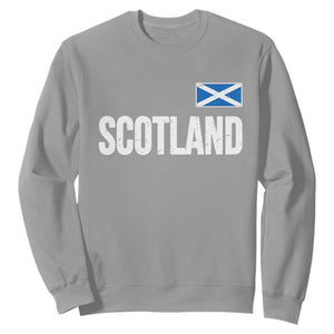 Scotland Saltire Flag Minimalist Athletic College Style Sweatshirt