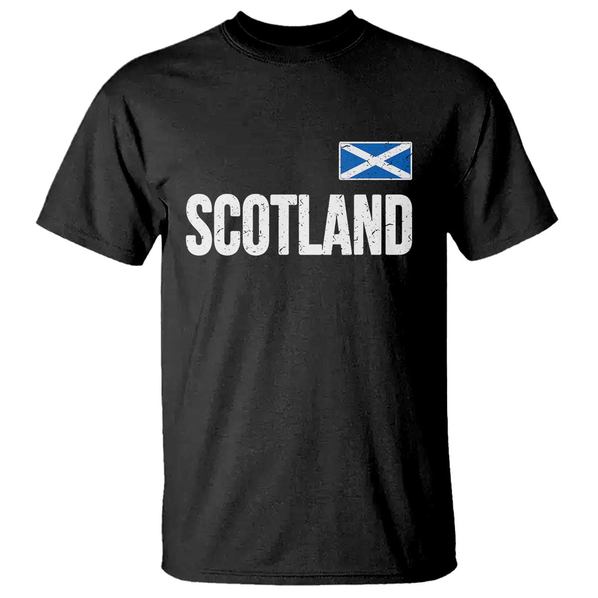 Scotland Saltire Flag Minimalist Athletic College Style T Shirt
