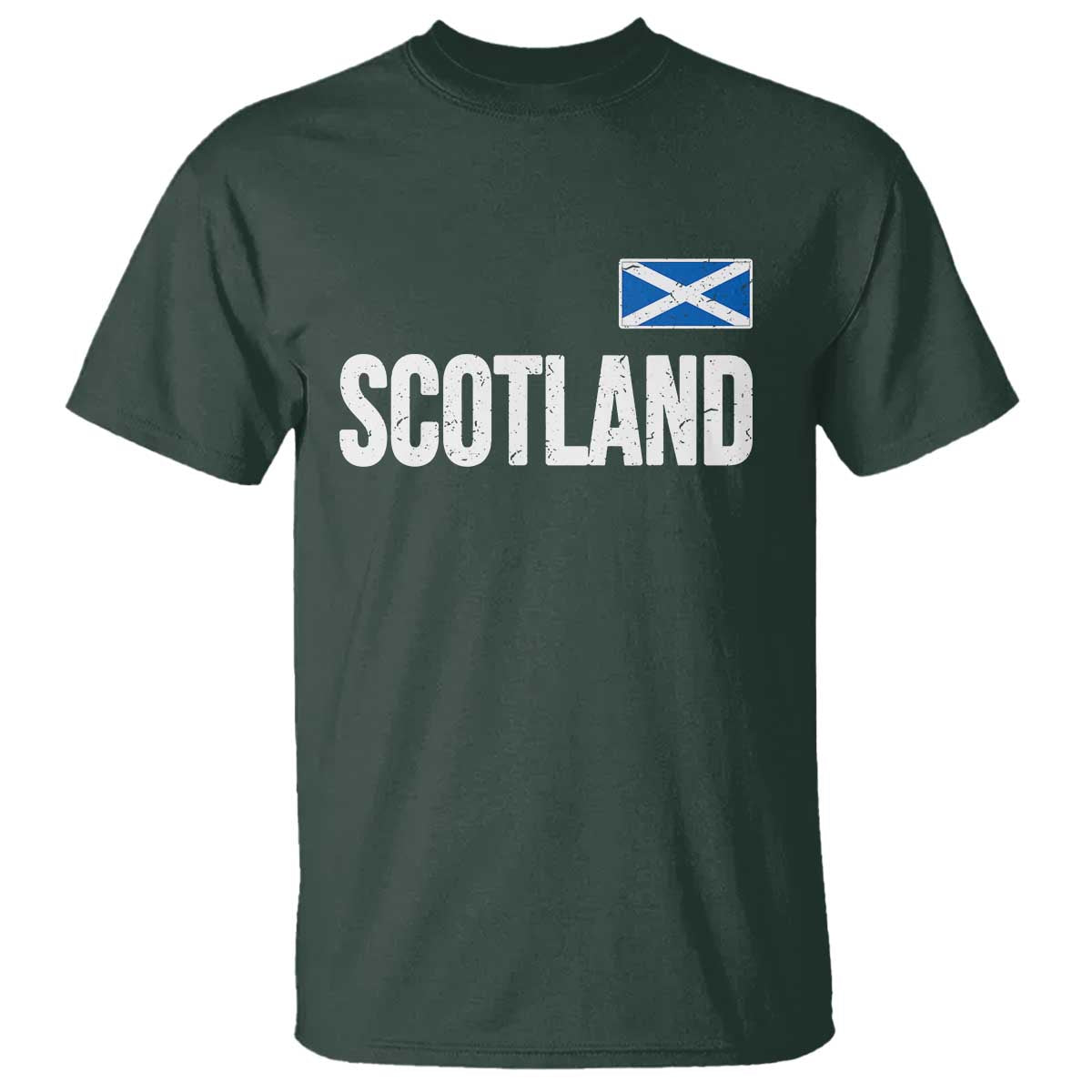 Scotland Saltire Flag Minimalist Athletic College Style T Shirt
