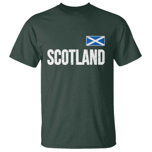 Scotland Saltire Flag Minimalist Athletic College Style T Shirt