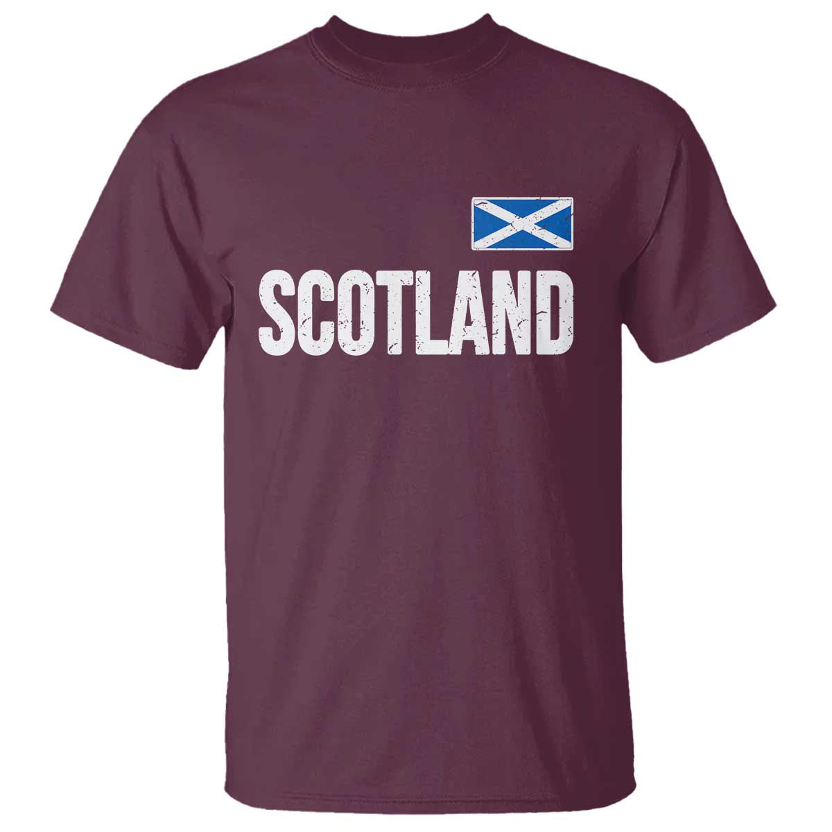 Scotland Saltire Flag Minimalist Athletic College Style T Shirt