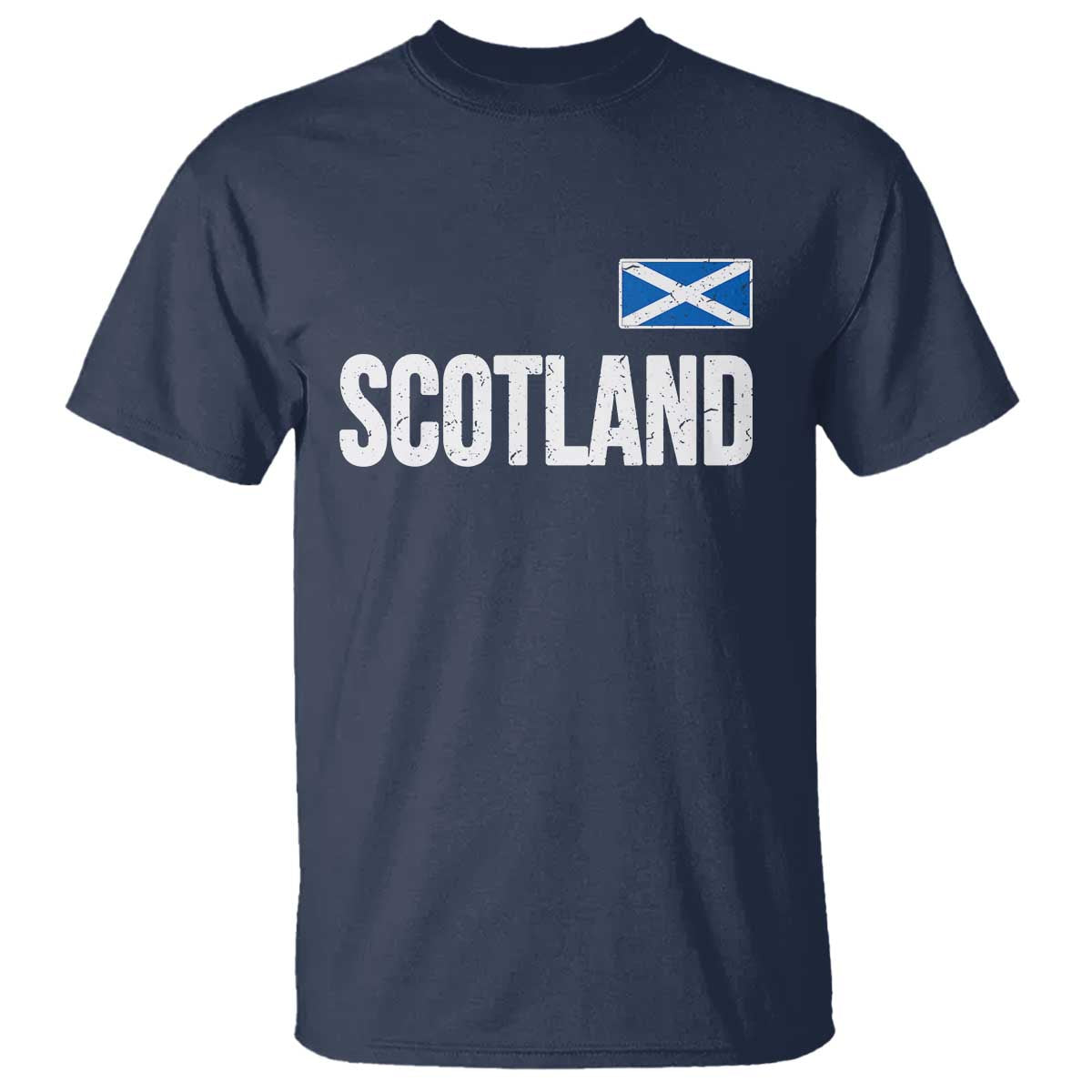 Scotland Saltire Flag Minimalist Athletic College Style T Shirt