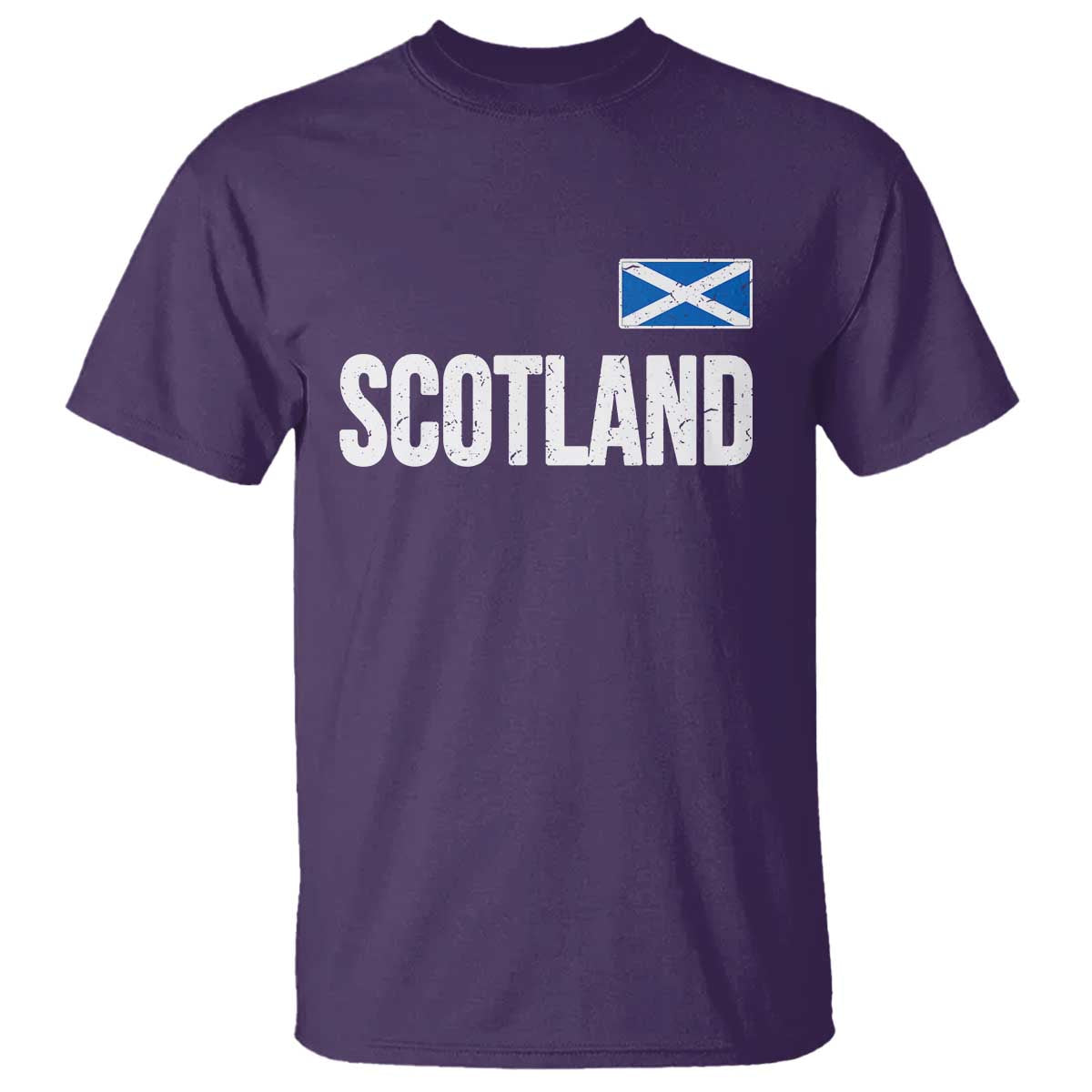 Scotland Saltire Flag Minimalist Athletic College Style T Shirt